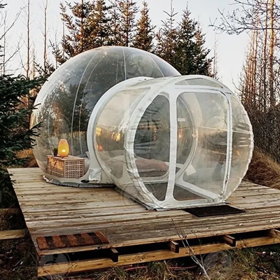 Transparante opblaasbare bubbelhuis koepel bubbel tent voor feestkinderen
