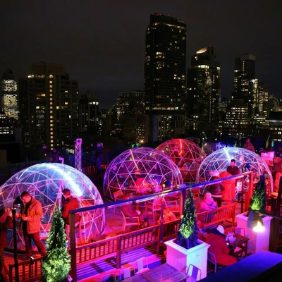 De PVC doek transparante weerbestendige dekking Tuin Igloo Kas 360 Dome tent