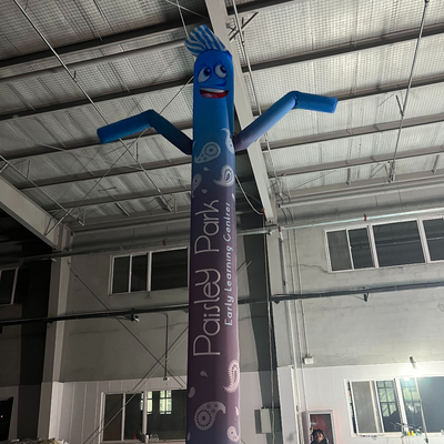 Cartoon opblaasbare zwaaiende man buiten Sky Dancer ballon Custom