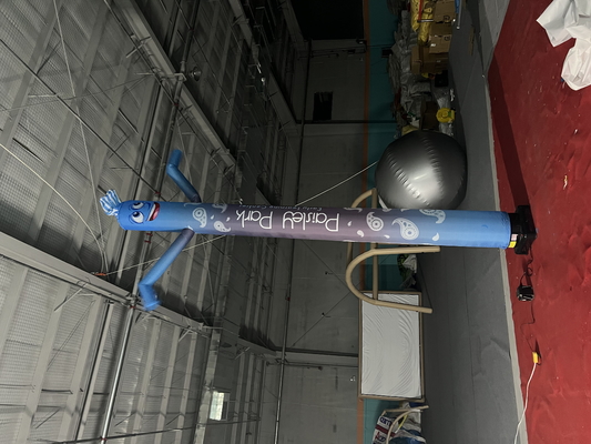 Cartoon opblaasbare zwaaiende man buiten Sky Dancer ballon Custom