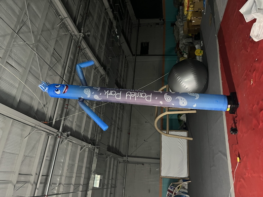 Cartoon opblaasbare zwaaiende man buiten Sky Dancer ballon Custom