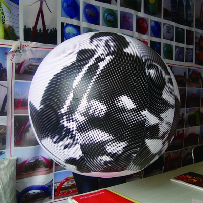 Kleurveranderende gigantische heliumballon, verlichting opblaasbare ballon voor reclame
