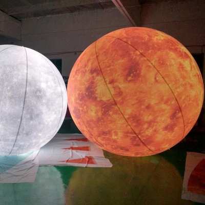 PVC op maat grootte negen planeet decoratie 3 M opblaasbare aarde met LED binnen voor evenementen verkoop