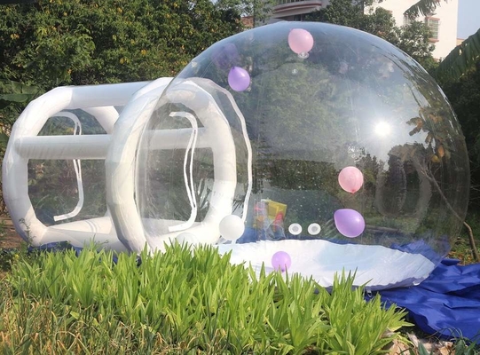 Buitenfeest opblaasbaar doorzichtig igloo tent verhuur helder bubbelkoepel tent opblaasbaar bubbel ballon huis voor kinderen