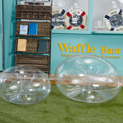 0.2 mm PVC materiaal transparante ballonbank 1m voor kinderen spelen op gras of zitten op