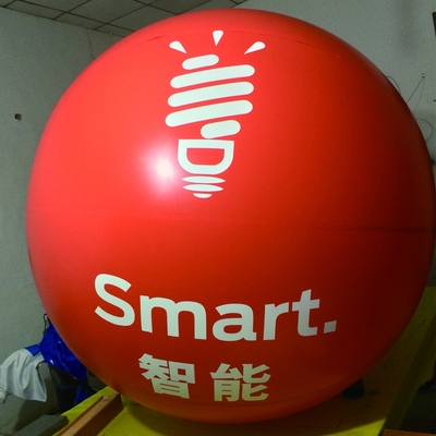 Flitsende opblaasbare helium waterdicht geleid licht maan planeet ballon met stokken voor kerstfeest decoraties