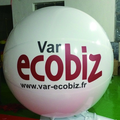 Flitsende opblaasbare helium waterdicht geleid licht maan planeet ballon met stokken voor kerstfeest decoraties