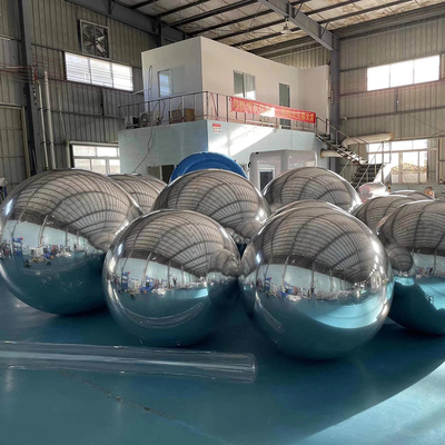 Luxe feestversiering Reflectieve zilveren gloeiende ballon opblaasbare spiegelbal voor stijlvolle evenementen