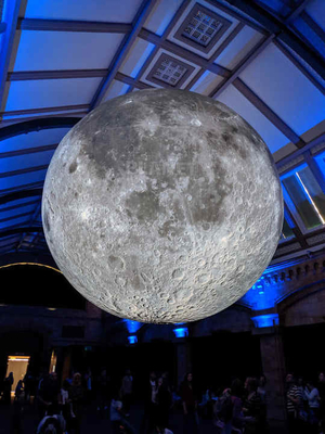 Gepersonaliseerd evenement Reus reclame opblaasbare maan model grote opblaasbare maan ballon met led licht