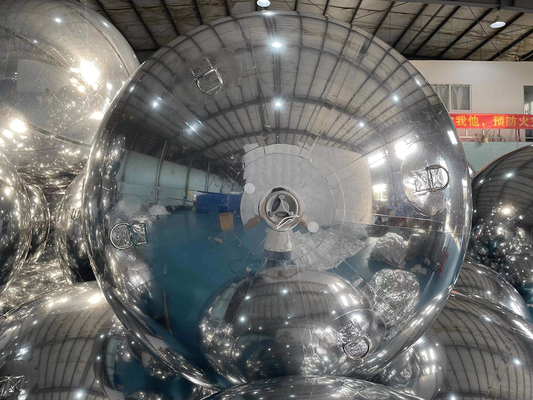 Hangende gigantische bol verzegeld goud zilver opblaasbare spiegelbal ballon voor decoratie kerst zilver spiegel bolpen disco