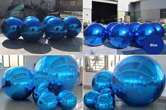 Buiten betaalbare grote glanzende ballen opblaasbare zilveren gladde glanzende ballen voor evenementen