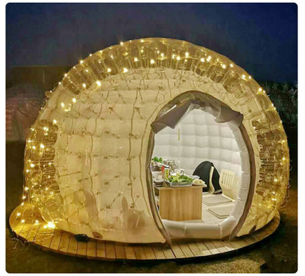 Dome Bubble Tent Transparante opblaasbare ballonnen Huis Kinderen feestballonnen Fun House Reus Helder opblaasbaar kristal iglo