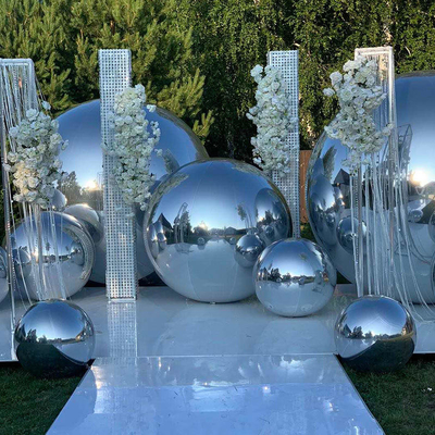 Mirror Ball Exclusief Evenement Gedenkwaardige Instellingen Attractie Grote glanzende ballen opblaasbaar Zilver luxe glanzende ballon opblaasbaar