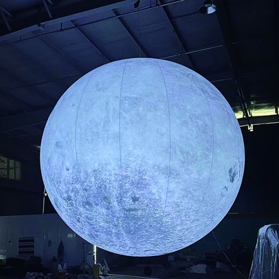 Op maat gemaakte gigantische opblaasbare maanballon Helium opblaasbare maanballon met LED