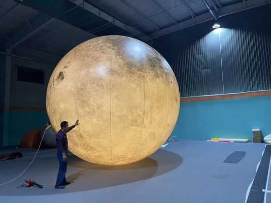 Grote opblaasbare maan en zon ballon voor decoratie Reus reclame opblaasbare maan model met led wit warm en c