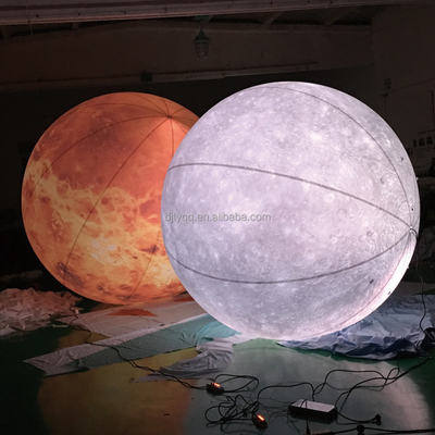 Grote opblaasbare maan en zon ballon voor decoratie Reus reclame opblaasbare maan model met led wit warm en c