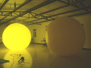 Warm verkopen Kleurveranderende LED gigantische heliumballon, verlichting opblaasbare ballon voor reclame