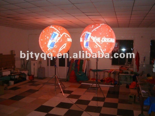 Warm verkopen Kleurveranderende LED gigantische heliumballon, verlichting opblaasbare ballon voor reclame