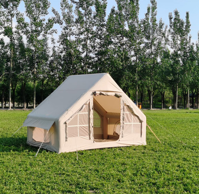 Populair Glamping Canvas opblaasbaar Outdoor Camping Op maat gemaakt Luxe Polyester Air Family Tent voor kamperen