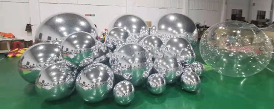 Dubbele laag PVC grote spiegelbal buiten decoratief opblaasbaar