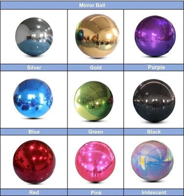 Commerciële opblaasbare spiegelballen PVC-decoratieve CE-certificaat