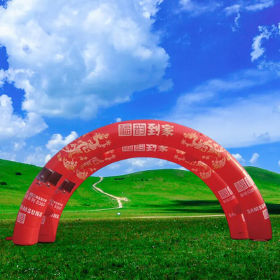 Running Events Afwerkingsboog opblaasbaar Op maat gemaakte thermische kleurstof Sublimatie Opblaasbare afwerkingsboog