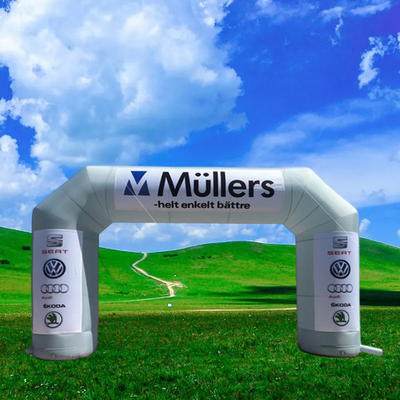 Running Events Afwerkingsboog opblaasbaar Op maat gemaakte thermische kleurstof Sublimatie Opblaasbare afwerkingsboog
