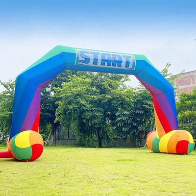 Fabriek Groothandel Customized Logo Brand Vijf zijden opblaasbare boog Goedkoop regenboog opblaasbare boog voor evenementen