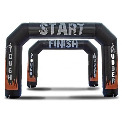 Custom opblaasbare rode stier halloween kerst clown welkom led regenboog kasteel pompoen start finish race evenementen boog