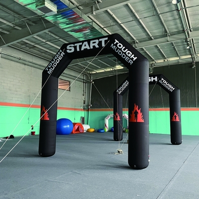 Beste reusachtige regenboog sport ingang opblaasbare reclame bogen met ballon startpoort voor Halloween decoratie