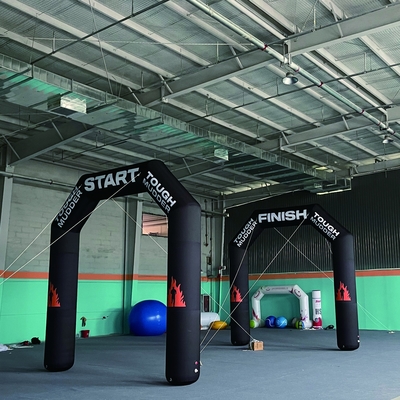 Beste reusachtige regenboog sport ingang opblaasbare reclame bogen met ballon startpoort voor Halloween decoratie
