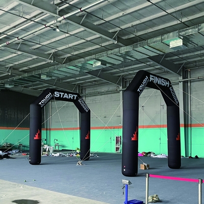Beste reusachtige regenboog sport ingang opblaasbare reclame bogen met ballon startpoort voor Halloween decoratie