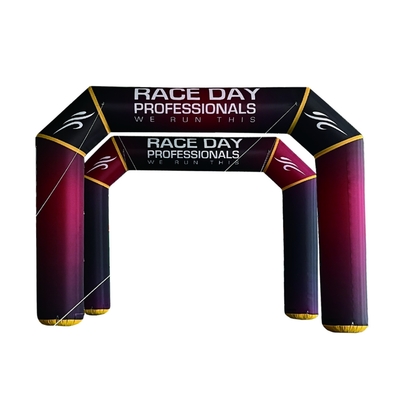 Outdoor Custom Full Printing Start Finish Line Opblaasbare boog voor reclame