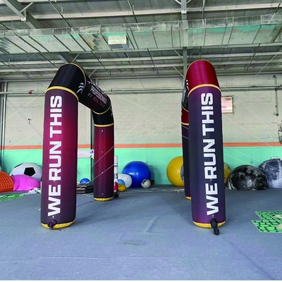 Outdoor Custom Full Printing Start Finish Line Opblaasbare boog voor reclame