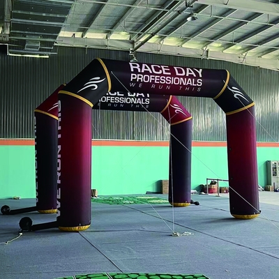 Outdoor Custom Full Printing Start Finish Line Opblaasbare boog voor reclame