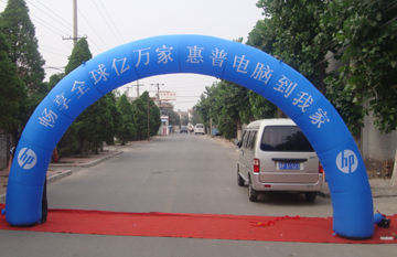Outdoor Event Custom Print Start- en finishlijn bogen Reclame Sport opblaasbare boog met logo