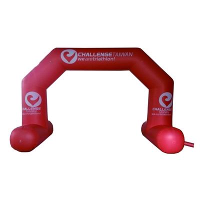 gele reclame opblaasbare volle druk kleuren boog opblaasbare toegangsboog voor evenement 8 * 4m grootte
