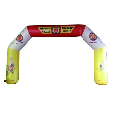 China originele fabriek goedkope prijs buiten reclame kerstfeest led licht opblaasbare toegangsboog deur voor decoratie