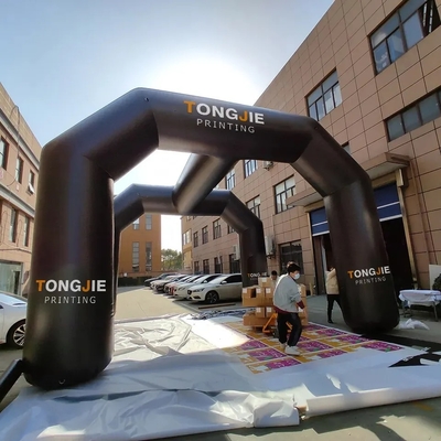 Buiten toegangsboog opblaasbare wedstrijd Start finish Lijn opblaasbare boog voor reclame evenement