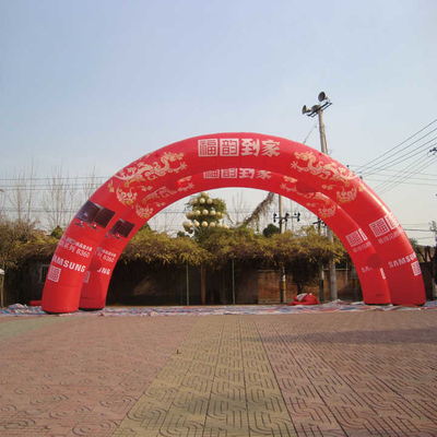 Gepersonaliseerde grootte Logo Print Outdoor Reclame opblaasbare boog voor sportevenement