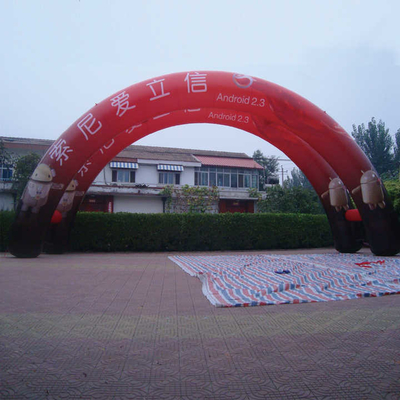 Gepersonaliseerde grootte Logo Print Outdoor Reclame opblaasbare boog voor sportevenement