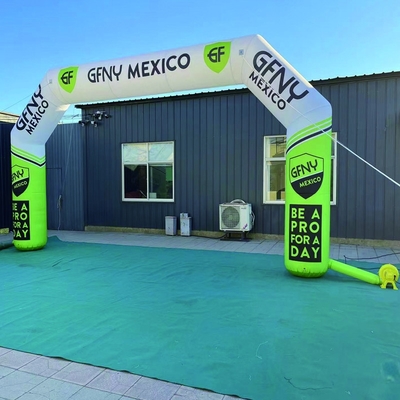 Oxford Cloth Giant Entrance Opblaasbare boog Advertentie evenementen met LED-licht
