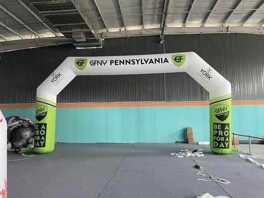 Klassieke opblaasbare afwerkingsboog Custom Printing Finish Line Blow Up Arch
