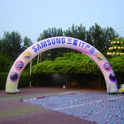 Regenboog opblaasbare afwerking boog Outdoor Reclame Afwerking