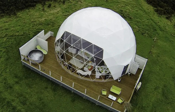 Nieuwe aankomst 4 tot 6 personen 850 g PVC stof hotel tent luxe tuin igloo dome