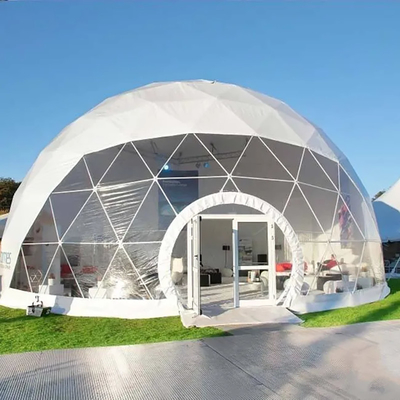 warm verkoop PVC stof doorzichtig trouwfeest kamperen geodetische koepel tent huis