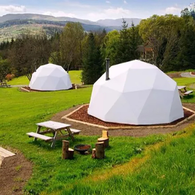 warm verkoop PVC stof doorzichtig trouwfeest kamperen geodetische koepel tent huis