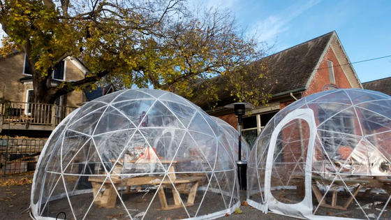 Nieuw ontwerp 4 tot 10 personen 850g PVC stof Glamping Dome Ruimte Luxe tenten