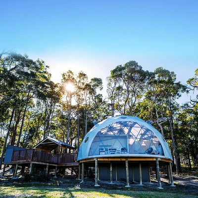 Luxe buiten 8m Diameter waterdicht luifel safari glamping resort rond hotel geodetische koepeltent