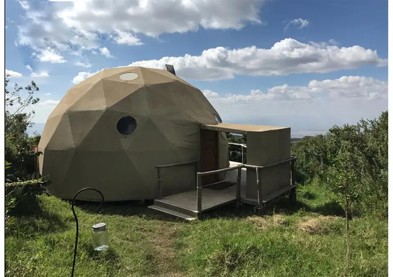 Transparante opblaasbare koepeltent Geodetische wintertent